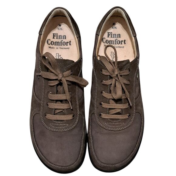 Finn Comfort Shoes - Finn Comfort Made In Germany Lace Up  Womens Comfort Shoes Size 10.5 Brown